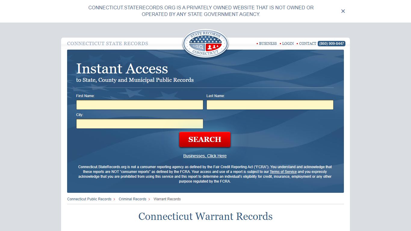 Connecticut Warrant Search | StateRecords.org